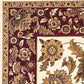 HomeRoots 2' x 8' Ivory or Red Traditional Bordered Runner Rug
