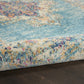 HomeRoots 2' x 8' Light Blue Distressed Medallion Runner Rug