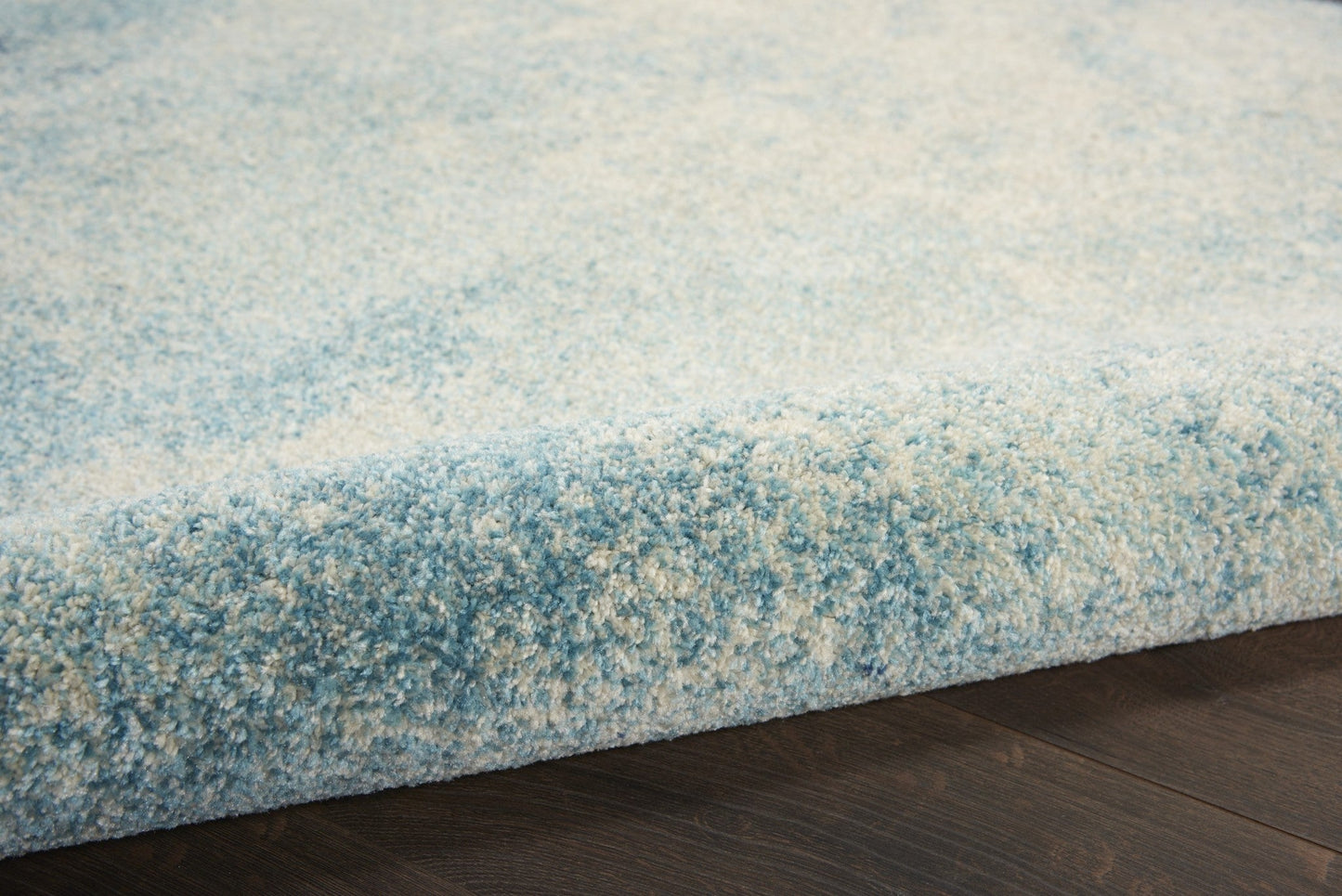HomeRoots 2' x 8' Light Blue and Ivory Abstract Sky Runner Rug