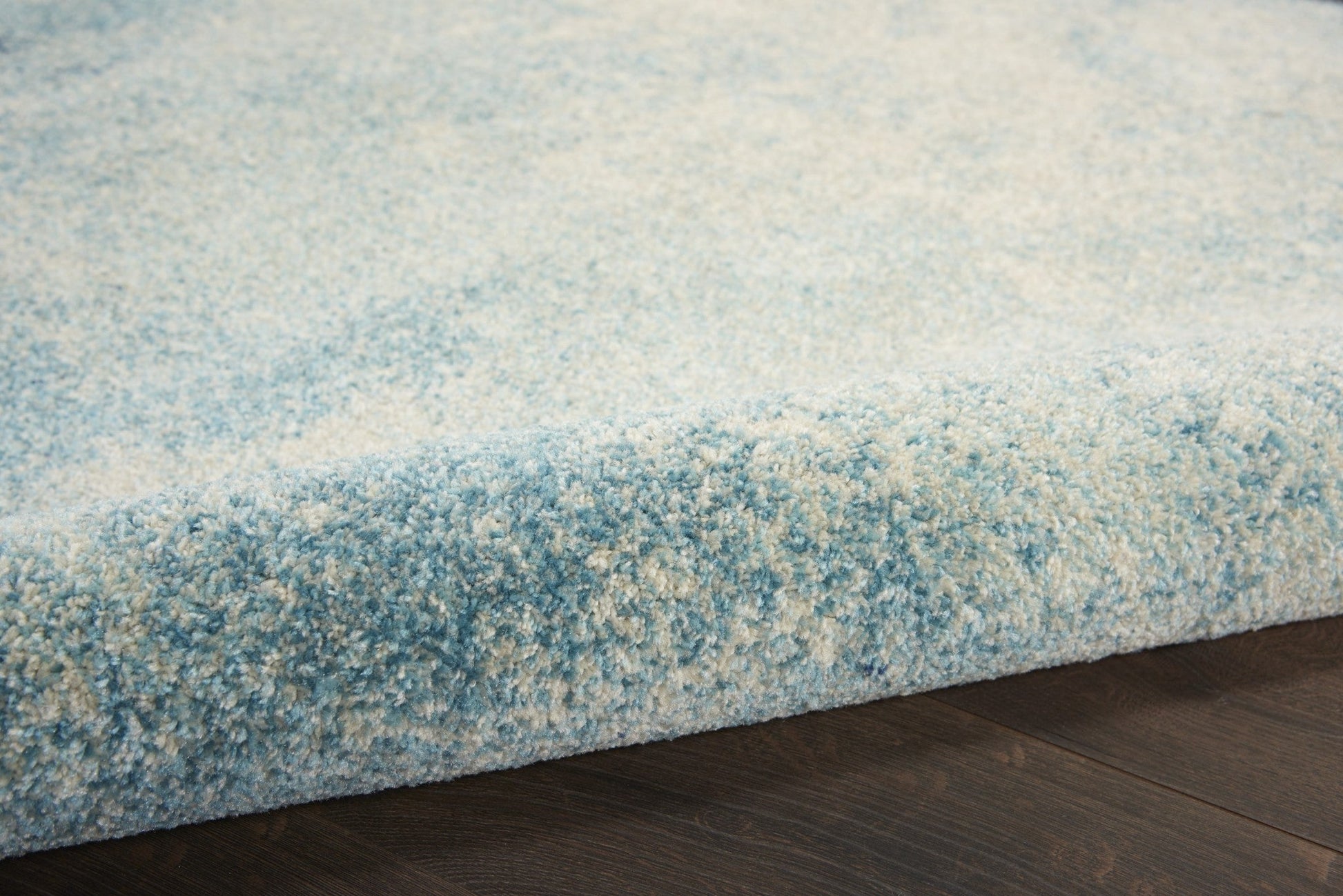 HomeRoots 2' x 8' Light Blue and Ivory Abstract Sky Runner Rug