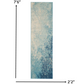 HomeRoots 2' x 8' Light Blue and Ivory Abstract Sky Runner Rug