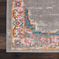 HomeRoots 2’ x 8’ Medallion Runner Rug With Gray and Gold Finish