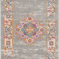 HomeRoots 2’ x 8’ Medallion Runner Rug With Gray and Gold Finish
