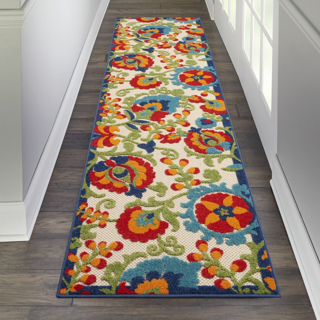 HomeRoots 2’ x 8’ Mediterra Indoor Outdoor Runner Rug