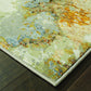HomeRoots 2' x 8' Modern Abstract Gold and Beige Indoor Runner Rug