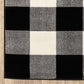 HomeRoots 2’ x 8’ Monochromatic Gingham Pattern Indoor Runner Rug