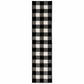 HomeRoots 2’ x 8’ Monochromatic Gingham Pattern Indoor Runner Rug