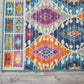 HomeRoots 2' x 8' Multicolor Ogee Pattern Runner Rug