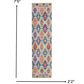 HomeRoots 2' x 8' Multicolor Ogee Pattern Runner Rug