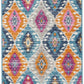 HomeRoots 2' x 8' Multicolor Ogee Pattern Runner Rug