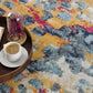 HomeRoots 2' x 8' Multicolored Abstract Painting Runner Rug