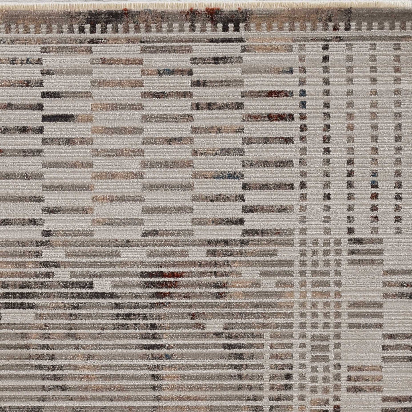 HomeRoots 2' x 8' Natural Geometric Bars Runner Rug