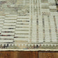 HomeRoots 2' x 8' Natural Geometric Bars Runner Rug