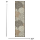 HomeRoots 2’ x 8’ Natural and Gray Indoor Outdoor Runner Rug