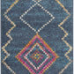 HomeRoots 2' x 8' Navy Blue Berber Pattern Runner Rug