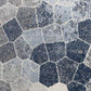 HomeRoots 2' x 8' Navy Blue Cobblestone Pattern Runner Rug