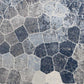 HomeRoots 2' x 8' Navy Blue Cobblestone Pattern Runner Rug