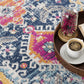 HomeRoots 2' x 8' Navy Traditional Decorative Runner Rug