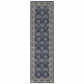 HomeRoots 2' x 8' Navy and Gray Floral Ditsy Runner Rug