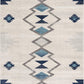 HomeRoots 2' x 8' Navy and Ivory Tribal Pattern Runner Rug
