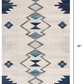 HomeRoots 2' x 8' Navy and Ivory Tribal Pattern Runner Rug