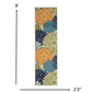 HomeRoots 2’ x 8' Orange Outdoor Runner Rug With Floral Finish