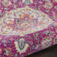 HomeRoots 2' x 8' Pink and Ivory Medallion Runner Rug