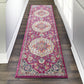 HomeRoots 2' x 8' Pink and Ivory Medallion Runner Rug