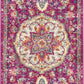 HomeRoots 2' x 8' Pink and Ivory Medallion Runner Rug