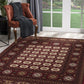 HomeRoots 2' x 8' Red Eclectic Geometric Pattern Runner Rug