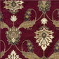 HomeRoots 2' x 8' Red Floral Traditional Runner Rug