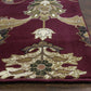 HomeRoots 2' x 8' Red Floral Traditional Runner Rug