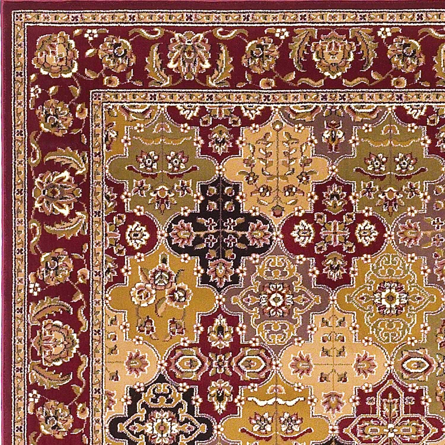 HomeRoots 2' x 8' Red Panel Runner Rug