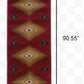 HomeRoots 2' x 8' Red and Beige Ikat Pattern Runner Rug