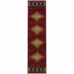 HomeRoots 2' x 8' Red and Beige Ikat Pattern Runner Rug