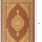 HomeRoots 2' x 8' Red and Beige Medallion Runner Rug