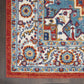 HomeRoots 2' x 8' Red and Ivory Medallion Runner Rug