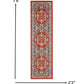 HomeRoots 2' x 8' Red and Ivory Medallion Runner Rug