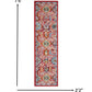 HomeRoots 2' x 8' Red and Multicolor Decorative Runner Rug