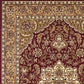 HomeRoots 2' x 8' Red or Beige Medallion Runner Rug