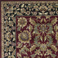 HomeRoots 2' x 8' Red or Black Traditional Bordered Rug
