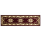 HomeRoots 2' x 8' Red or Ivory Medallion Runner Rug