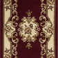 HomeRoots 2' x 8' Red or Ivory Medallion Runner Rug