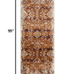 HomeRoots 2' x 8' Rust Ivory Distressed Diamonds Runner Rug