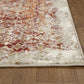 HomeRoots 2' x 8' Rust Ivory Distressed Diamonds Runner Rug