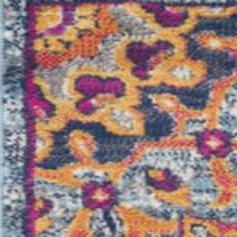 HomeRoots 2' x 8' Rustic Orange Medallion Runner Rug