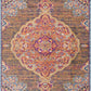HomeRoots 2' x 8' Rustic Orange Medallion Runner Rug
