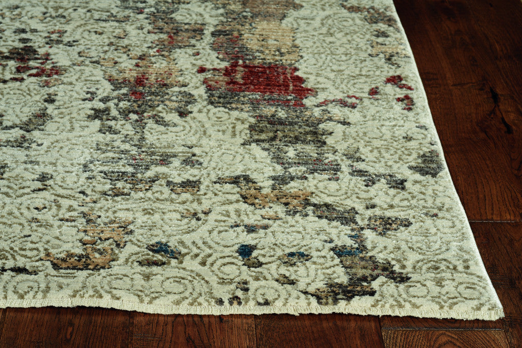 HomeRoots 2' x 8' Sage Ivory Weathered Vintage Runner Rug