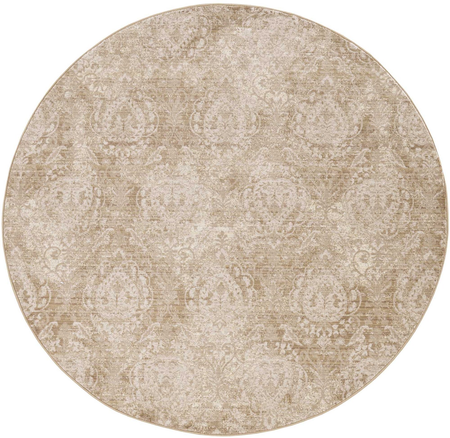 HomeRoots 2' x 8' Sand Faded Spades Runner Rug