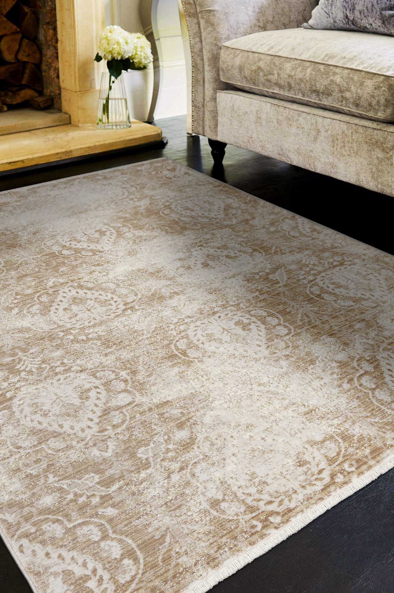 HomeRoots 2' x 8' Sand Faded Spades Runner Rug